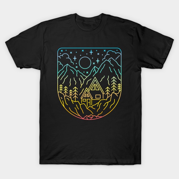 The Mountain Cabin T-Shirt by edwardechoblue